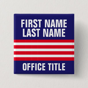 Bóton Quadrado 5.08cm Modelo Personalizado do Botão de Campanha