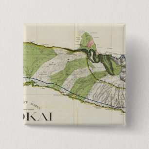 Bóton Quadrado 5.08cm Molokai, Havaí