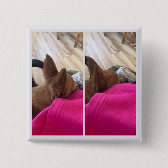 Bóton Quadrado 5.08cm mon ami, mon collage (Frente)