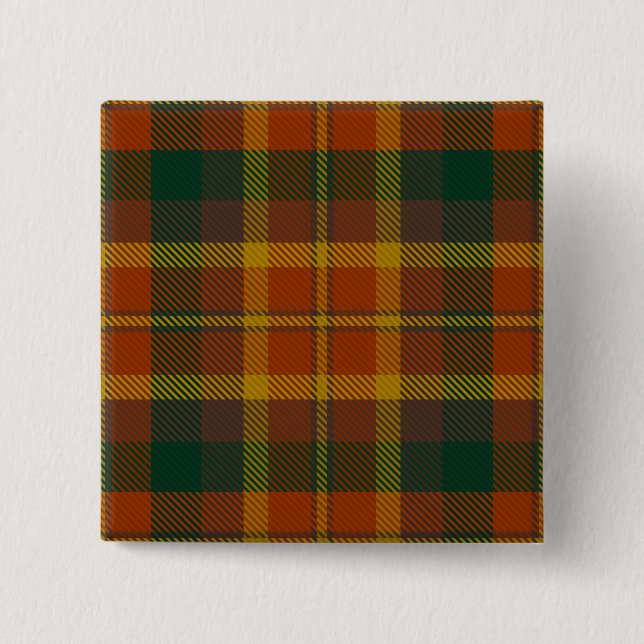 Bóton Quadrado 5.08cm Monaghan County Irish Tartan (Frente)