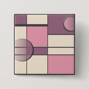 Bóton Quadrado 5.08cm Mondrian e Pastell