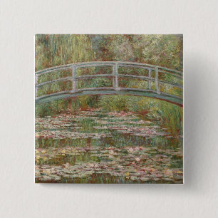 Bóton Quadrado 5.08cm Monet French Bridge Art