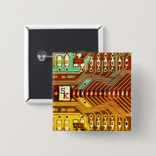 Bóton Quadrado 5.08cm Monograma legal de Monograma Monótico Único Retroa