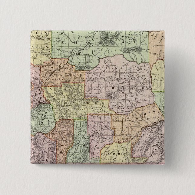 Bóton Quadrado 5.08cm Montana (Frente)