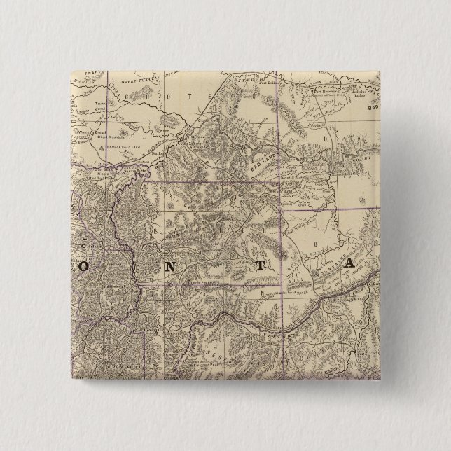 Bóton Quadrado 5.08cm Montana 3 (Frente)