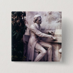 Bóton Quadrado 5.08cm Monumento a Frederic Chopin