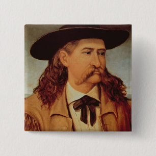 Bóton Quadrado 5.08cm Mordomo "Bill selvagem" Hickok de James (1837-76)
