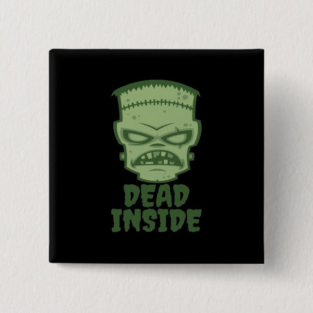Bóton Quadrado 5.08cm Morto Dentro Frankenstein Monster (Frente)