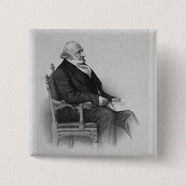 Bóton Quadrado 5.08cm Moses Montefiore (Frente)