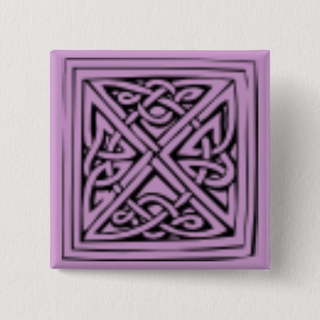 Bóton Quadrado 5.08cm Motif de arquitetura (Frente)