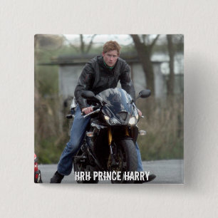 Bóton Quadrado 5.08cm Moto Príncipe Harry