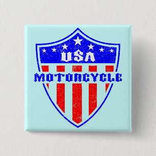 Bóton Quadrado 5.08cm Motocicleta dos EUA