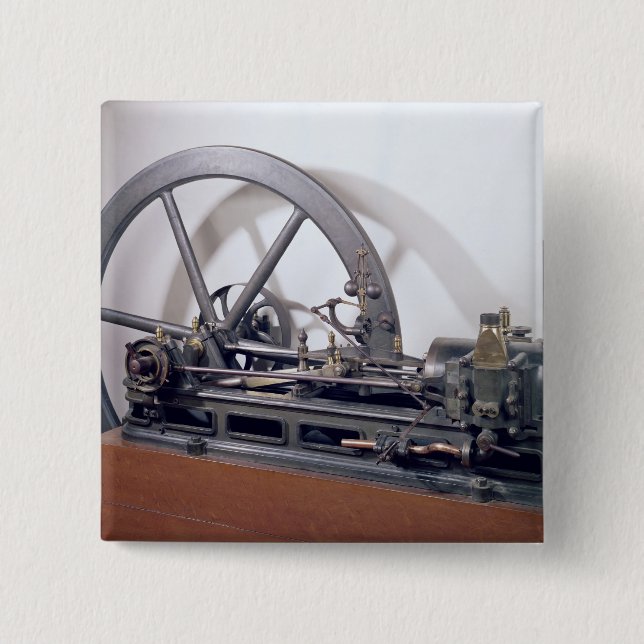 Bóton Quadrado 5.08cm Motor a combustão interna (Frente)