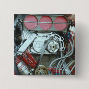 Bóton Quadrado 5.08cm Motor Automóvel Do Nacional Cajun