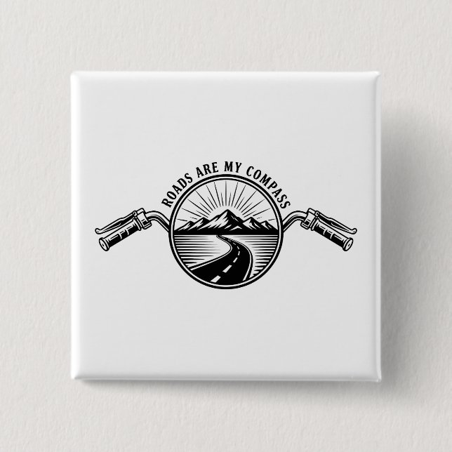 Bóton Quadrado 5.08cm Motorcycle Horizon Adventure      (Frente)