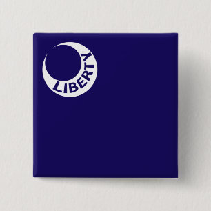 Bóton Quadrado 5.08cm Moultrie Flag (Liberdade) (História Americana)