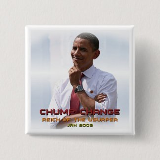 Bóton Quadrado 5.08cm Mudança do Chump (Obama)