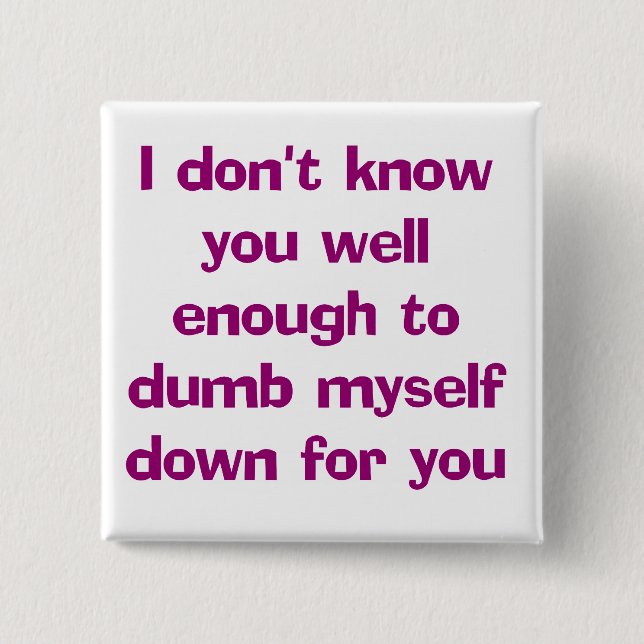 Bóton Quadrado 5.08cm Mudo abotoe para baixo (Frente)