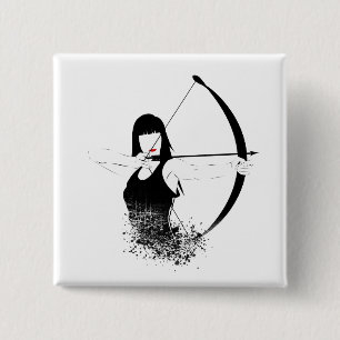 Bóton Quadrado 5.08cm Mulher Archer