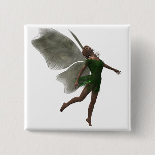 Bóton Quadrado 5.08cm Mulher feericamente de Fae da floresta da dança d