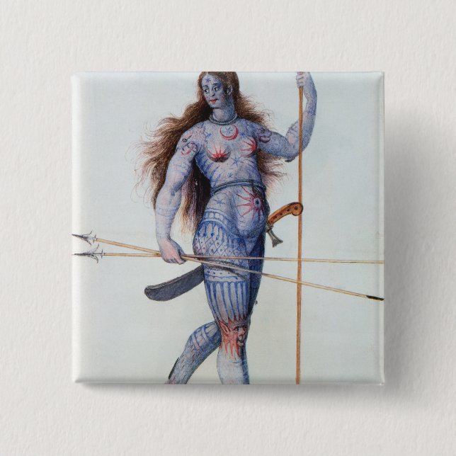 Bóton Quadrado 5.08cm Mulher Pictish (Frente)