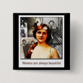 Bóton Quadrado 5.08cm mulheres