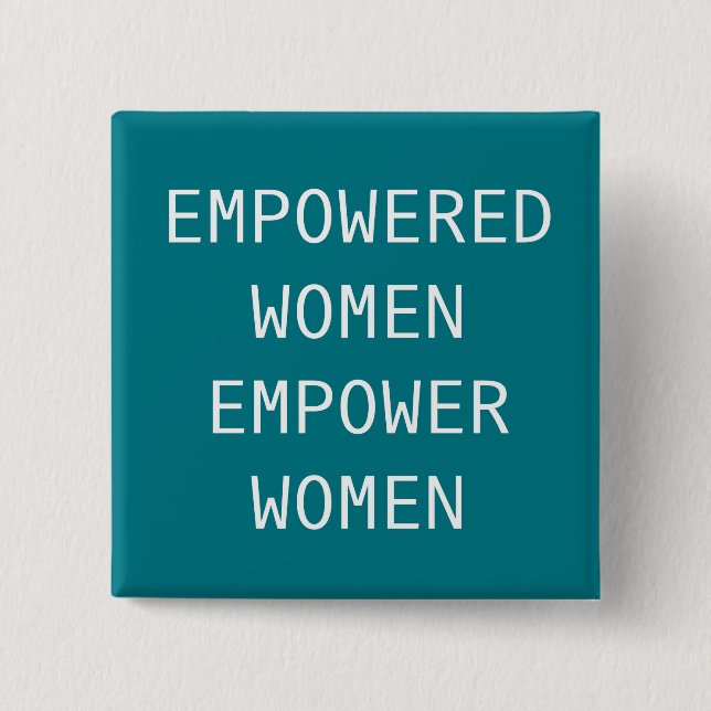 Bóton Quadrado 5.08cm Mulheres com poder capacitam RBG Legal (Frente)