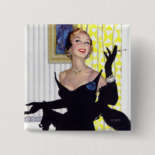 Bóton Quadrado 5.08cm Mulheres Inteligentes São Perigosas Também 2 (Frente)