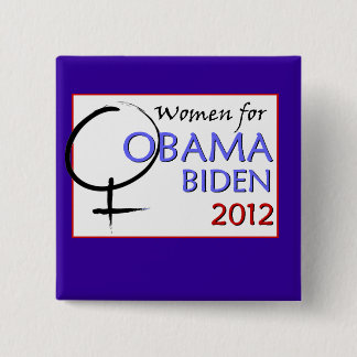 Bóton Quadrado 5.08cm Mulheres para o botão de Obama-Biden