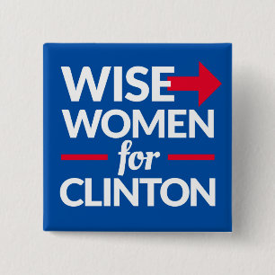 Bóton Quadrado 5.08cm MULHERES SÁBIAS PARA CLINTON botão do quadrado d