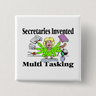 Bóton Quadrado 5.08cm Multi Tasking dos secretários Invenção