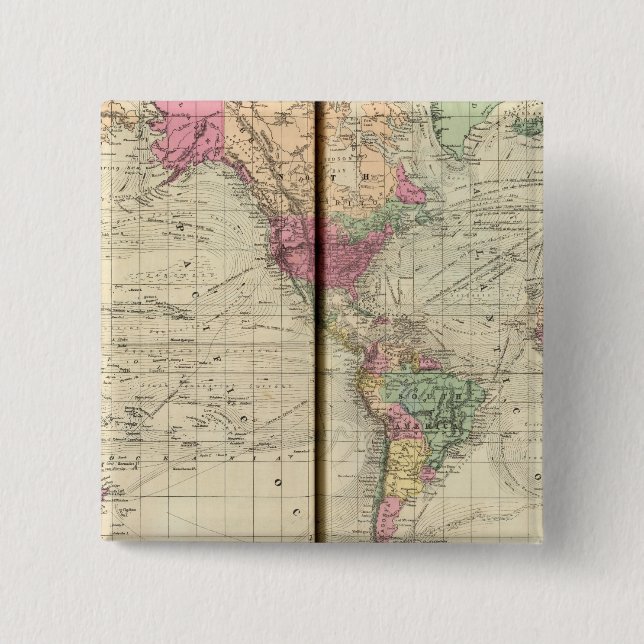 Bóton Quadrado 5.08cm Mundo (Frente)