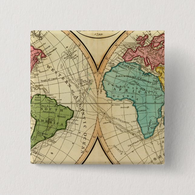 Bóton Quadrado 5.08cm Mundo 3 (Frente)