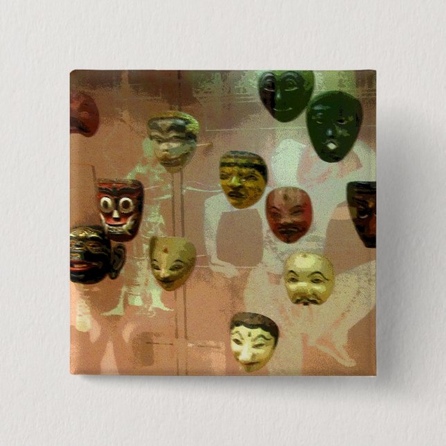 Bóton Quadrado 5.08cm Muro de Máscaras CB (Frente)