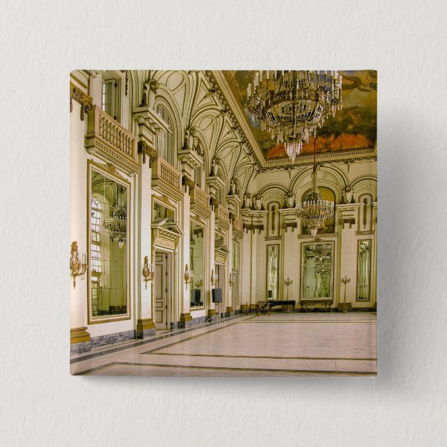 Bóton Quadrado 5.08cm Museu de La Revolucion, Museu da (Frente)