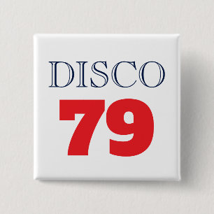 Bóton Quadrado 5.08cm Música Entretenimento Disco 79 Pop Art Retro