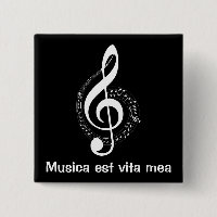 Musica est vita mea Musik ist mein Leben Note Bumb