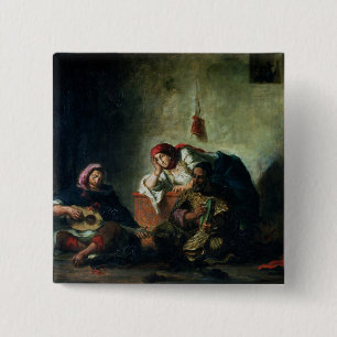 Bóton Quadrado 5.08cm Músicos judaicos em Mogador, 1847