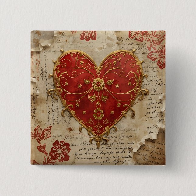 Bóton Quadrado 5.08cm My Heart  (Frente)