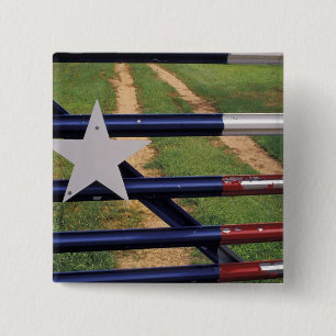 Bóton Quadrado 5.08cm N.A., EUA, Texas, Lago Buchanan, bandeira do Texas