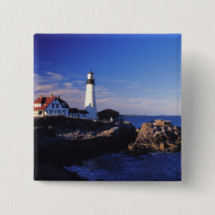 Bóton Quadrado 5.08cm NA, EUA, Maine. Farol de Portland Head.