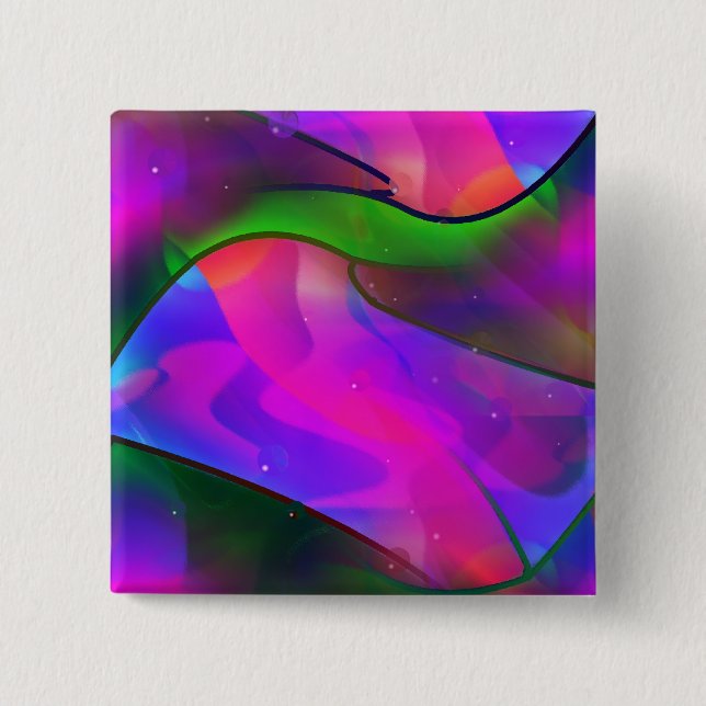 Bóton Quadrado 5.08cm Nadar com golfinhos (Frente)