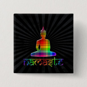 Bóton Quadrado 5.08cm namaste