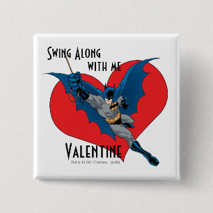 Bóton Quadrado 5.08cm Namorados Batman Swing Comigo