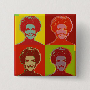 Bóton Quadrado 5.08cm nancy Reagan