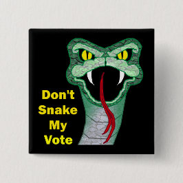 Bóton Quadrado 5.08cm Não Cobra meu voto