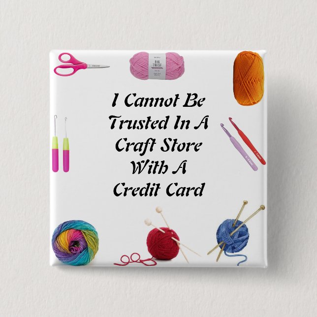 Bóton Quadrado 5.08cm Não É Possível Confiar No Botão (Frente)