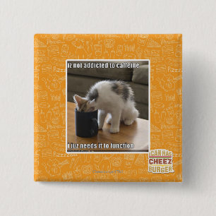 Bóton Quadrado 5.08cm Não é viciado à cafeína