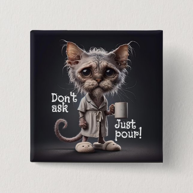 Bóton Quadrado 5.08cm Não pergunte, apenas torça! (Frente)