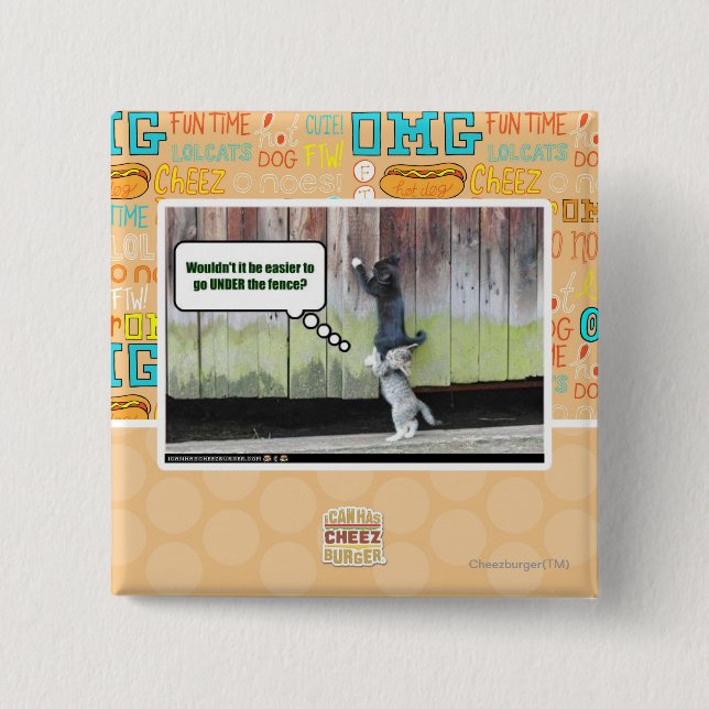 Bóton Quadrado 5.08cm Não seria mais fácil (Frente)